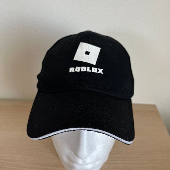 Mens Roblox Adjustable Cap Hat Mens White and Black - Picture 6 of 13